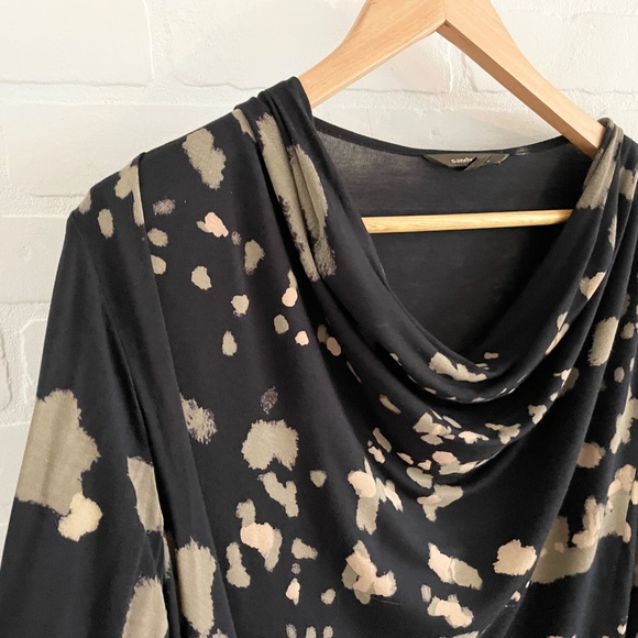 Anthropologie x Sandwich_ Draped dress Cowl neckline Abstract print tie dye sz M - Picture 11 of 12